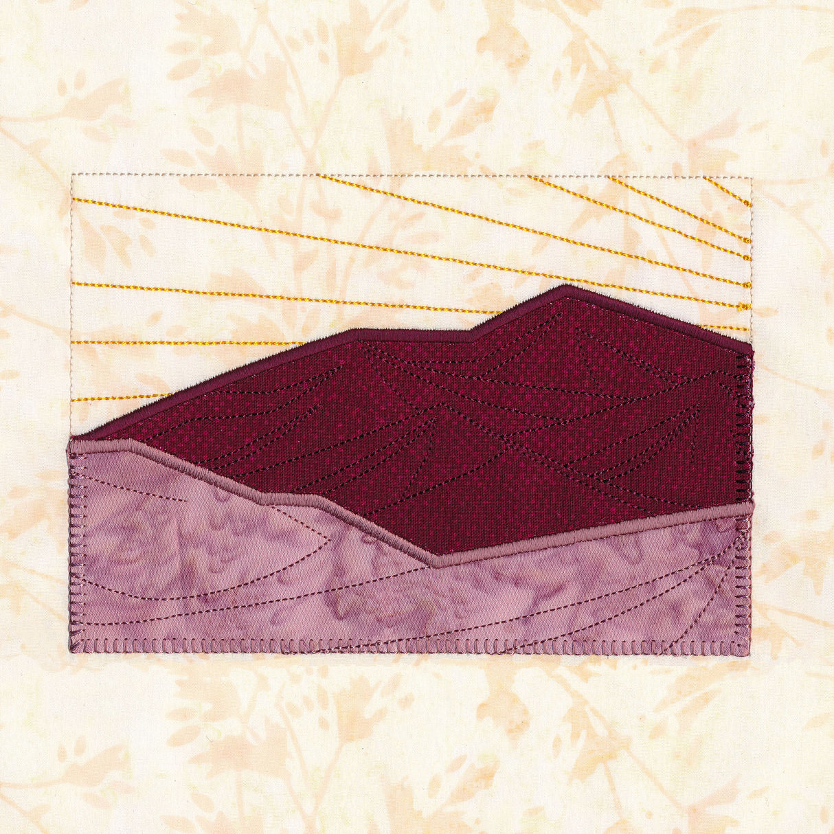 Sunset Mountain Landscape Applique Set