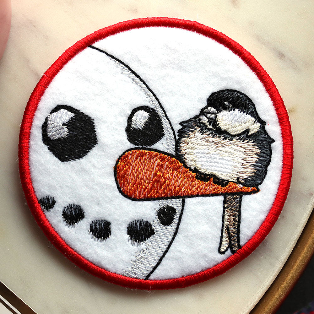 Sweet Peeking Snowman with Chickadee Coaster (In-the-Hoop)