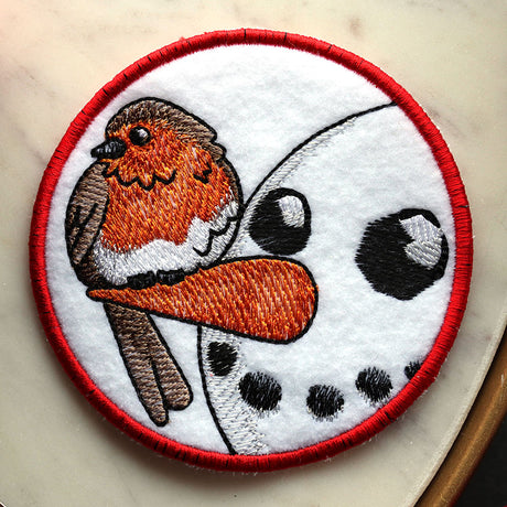 Sweet Peeking Snowman with European Robin Coaster (In-the-Hoop)