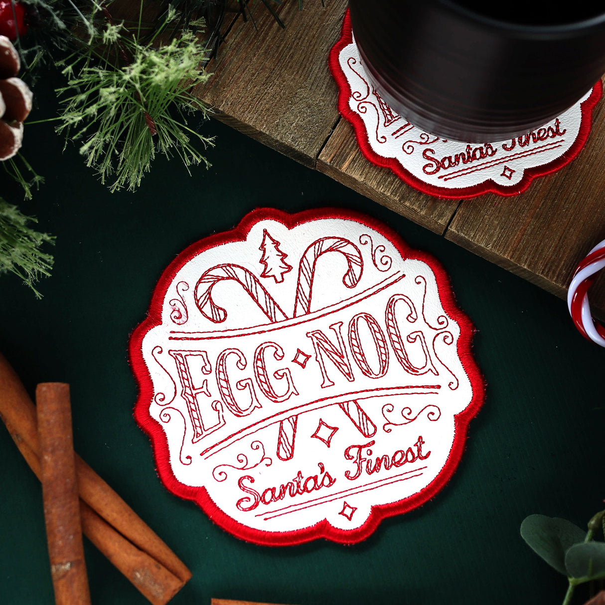 Christmas Market Coaster - Eggnog