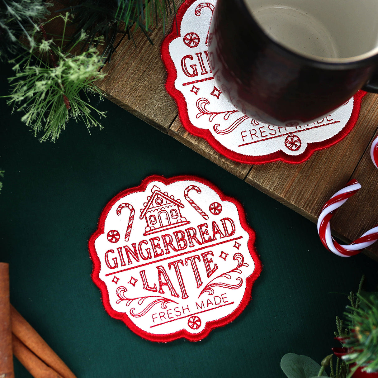 Christmas Market Coaster - Gingerbread Latte