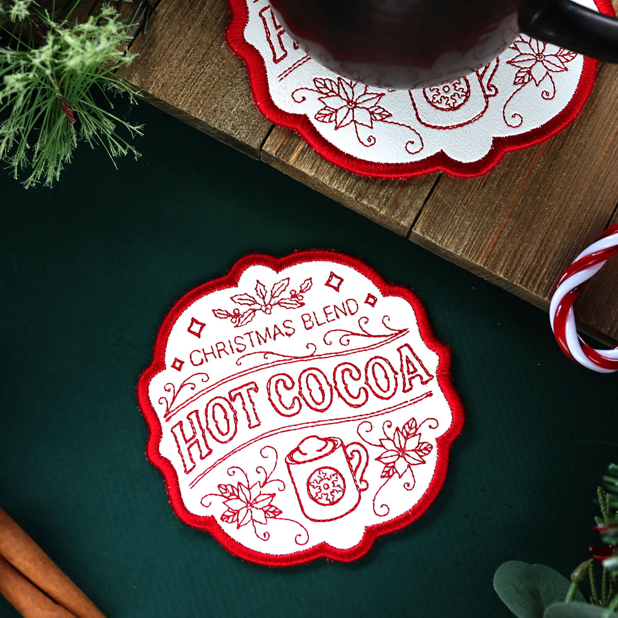 Christmas Market Coaster - Hot Cocoa