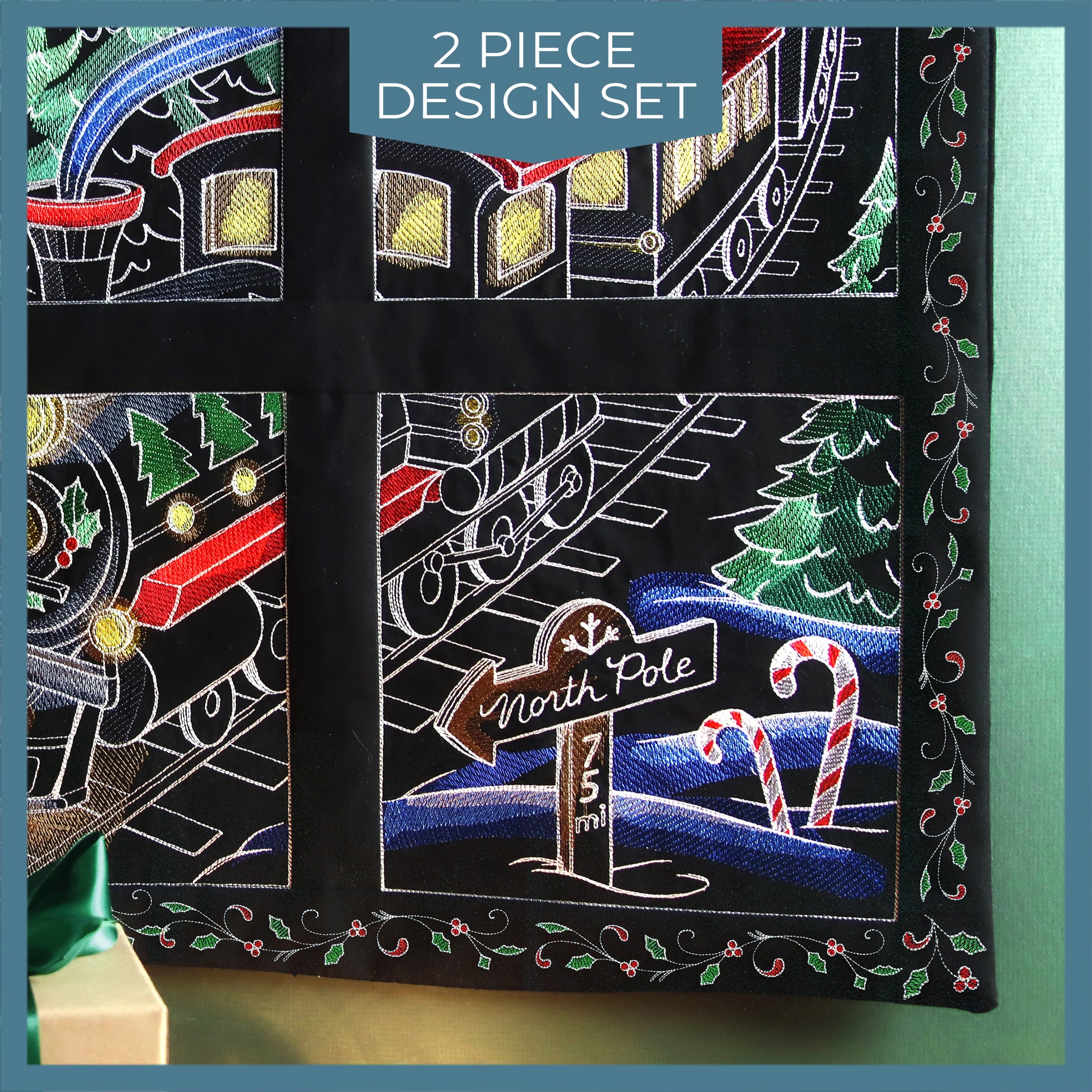 Holly & Swirls Christmas Frame