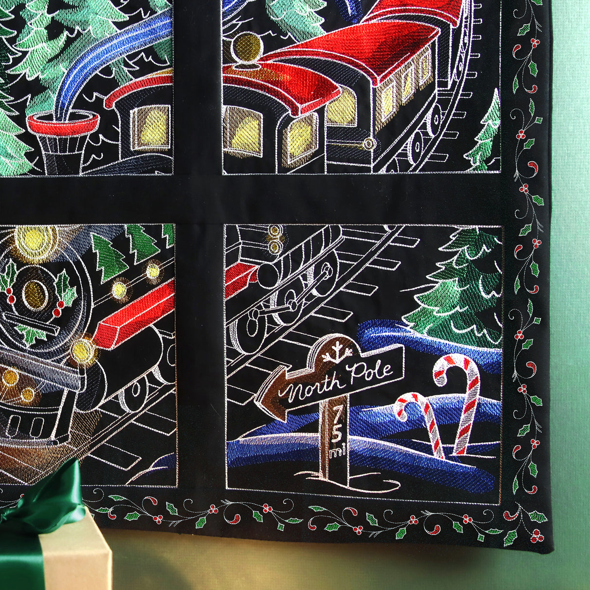 Holly & Swirls Christmas Frame