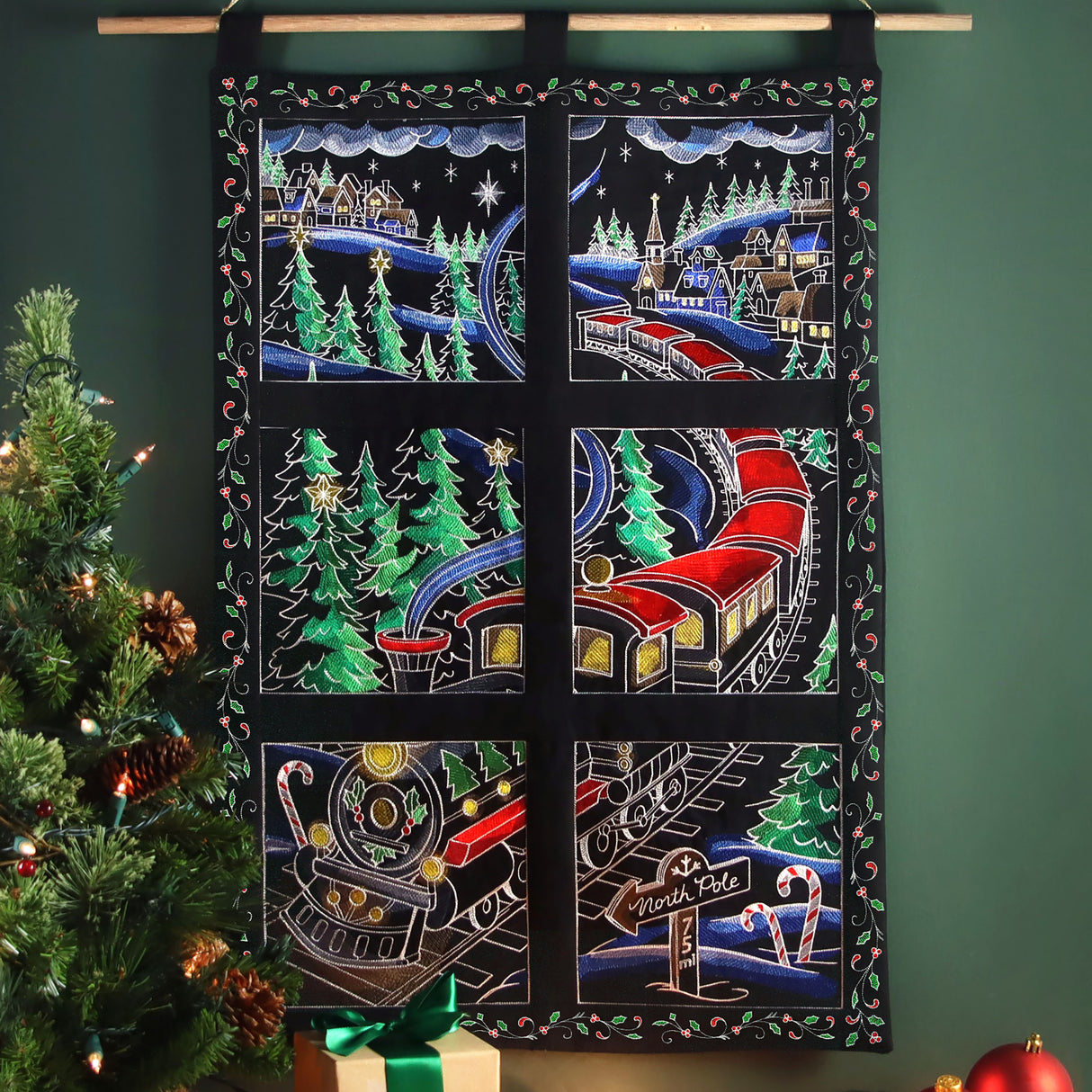 Holly & Swirls Christmas Frame