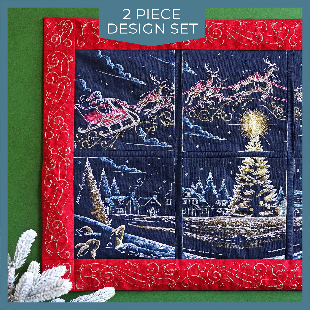 Celestial Christmas Swirls Frame