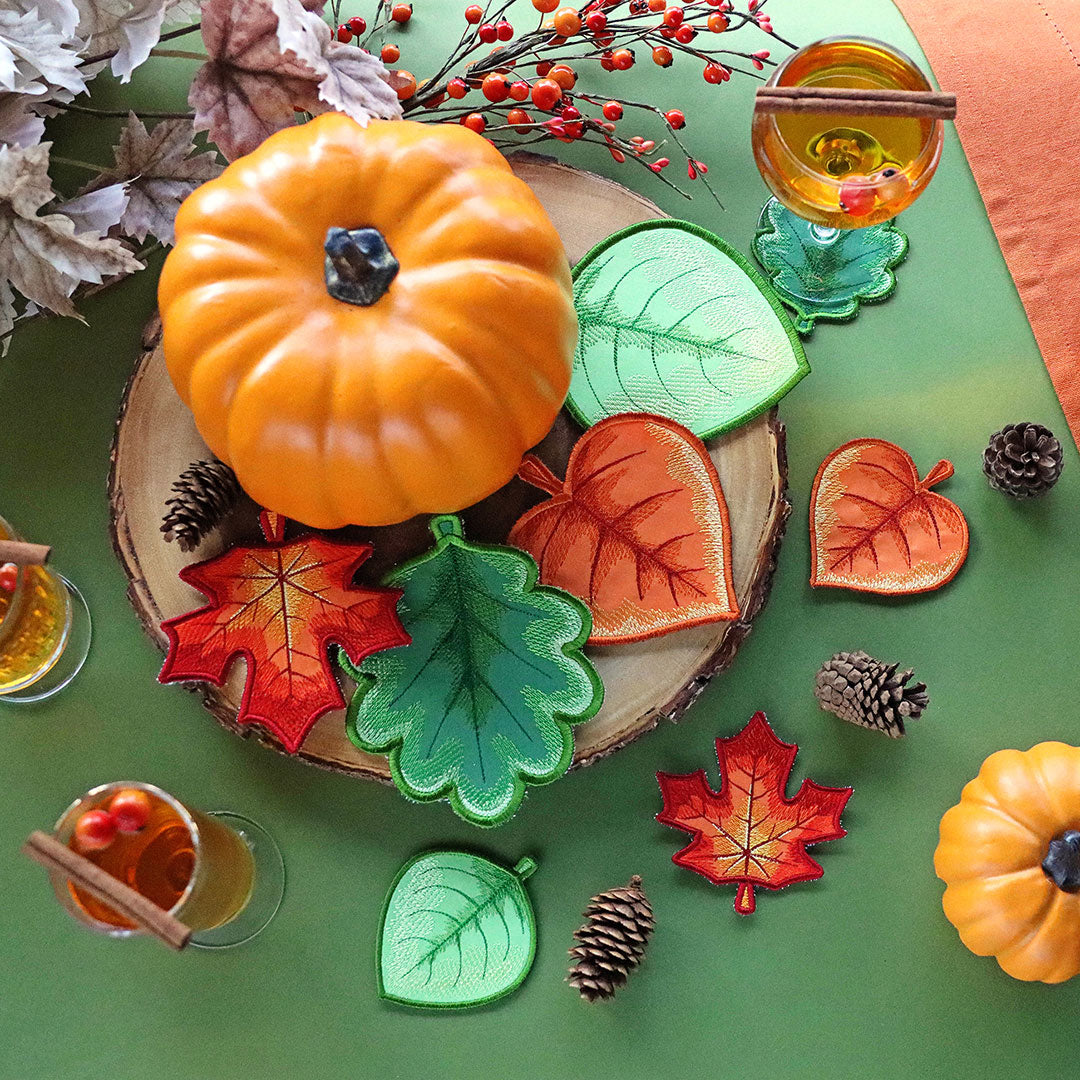 Autumn Aspen Leaf Coaster (In-the-Hoop)