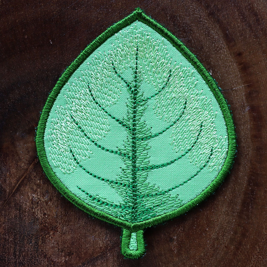 Autumn Cottonwood Leaf Coaster (In-the-Hoop)