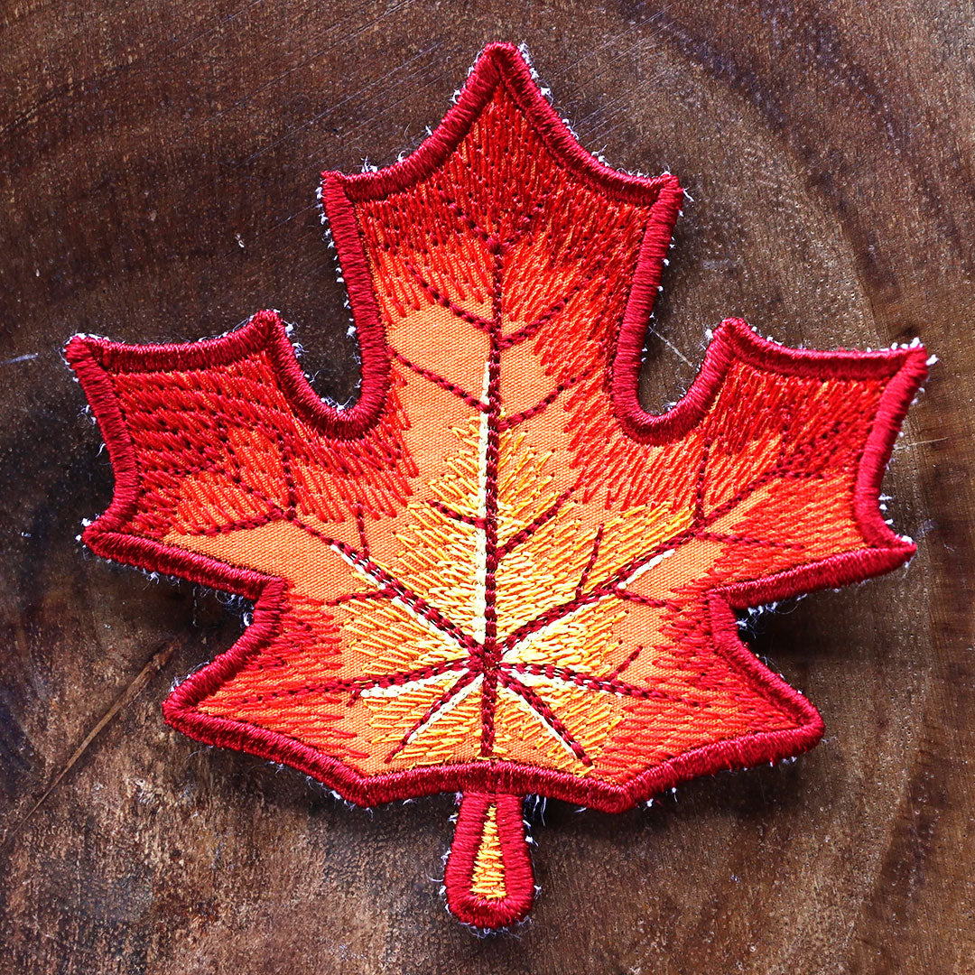 Autumn Maple Leaf Coaster (In-the-Hoop)
