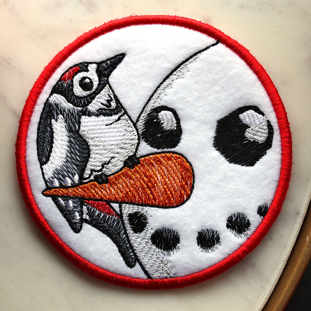 Sweet Peeking Snowman with Woodpecker Coaster (In-the-Hoop)