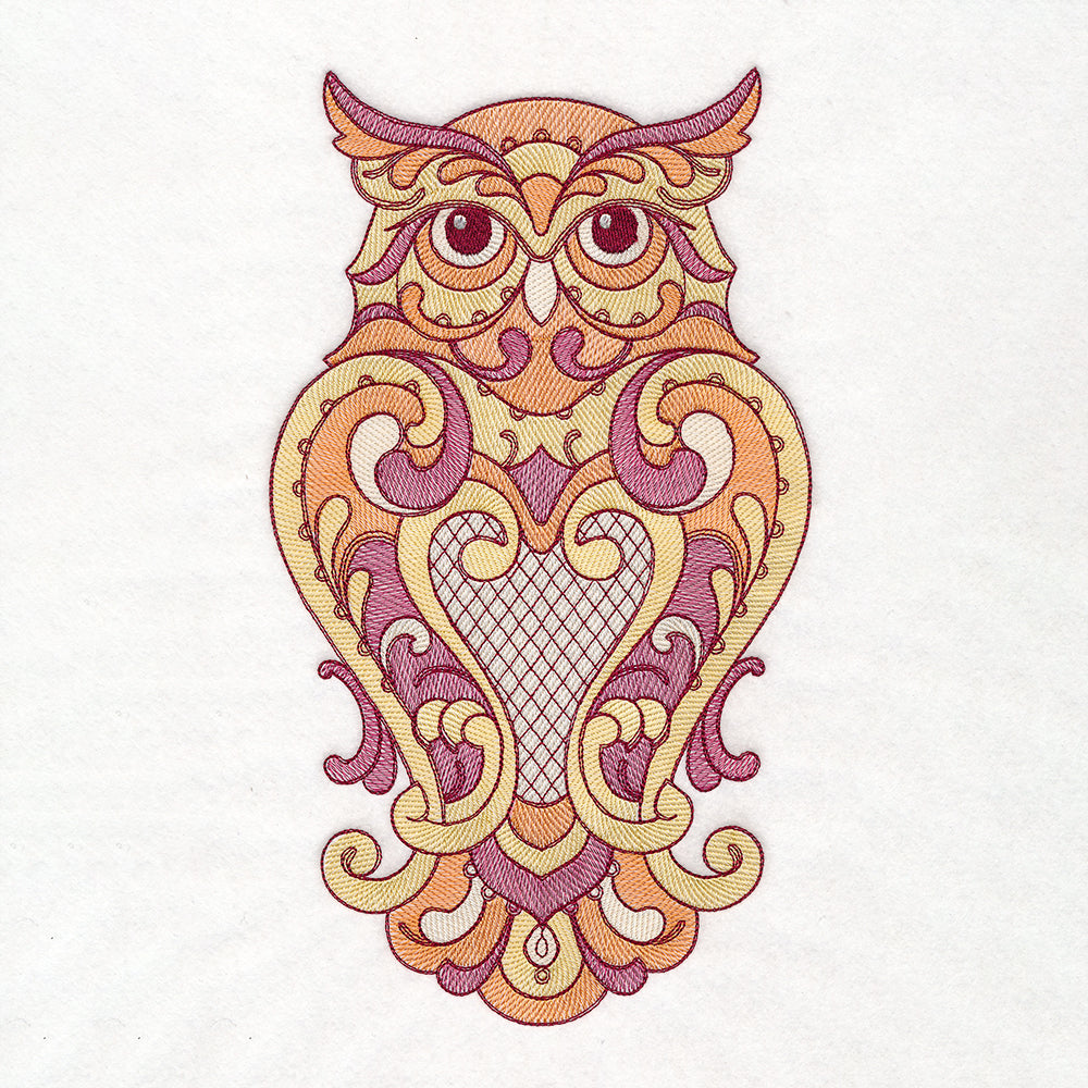 Wise Rosemaling Owl Pillow Set