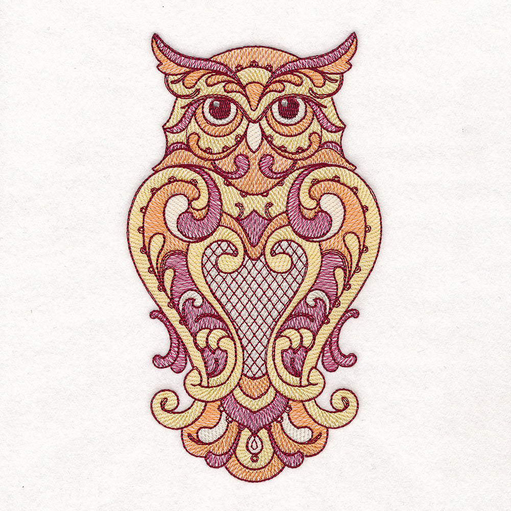 Wise Rosemaling Owl Pillow Set