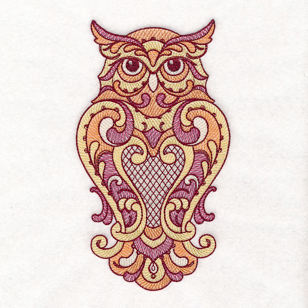 Wise Rosemaling Owl Pillow Set