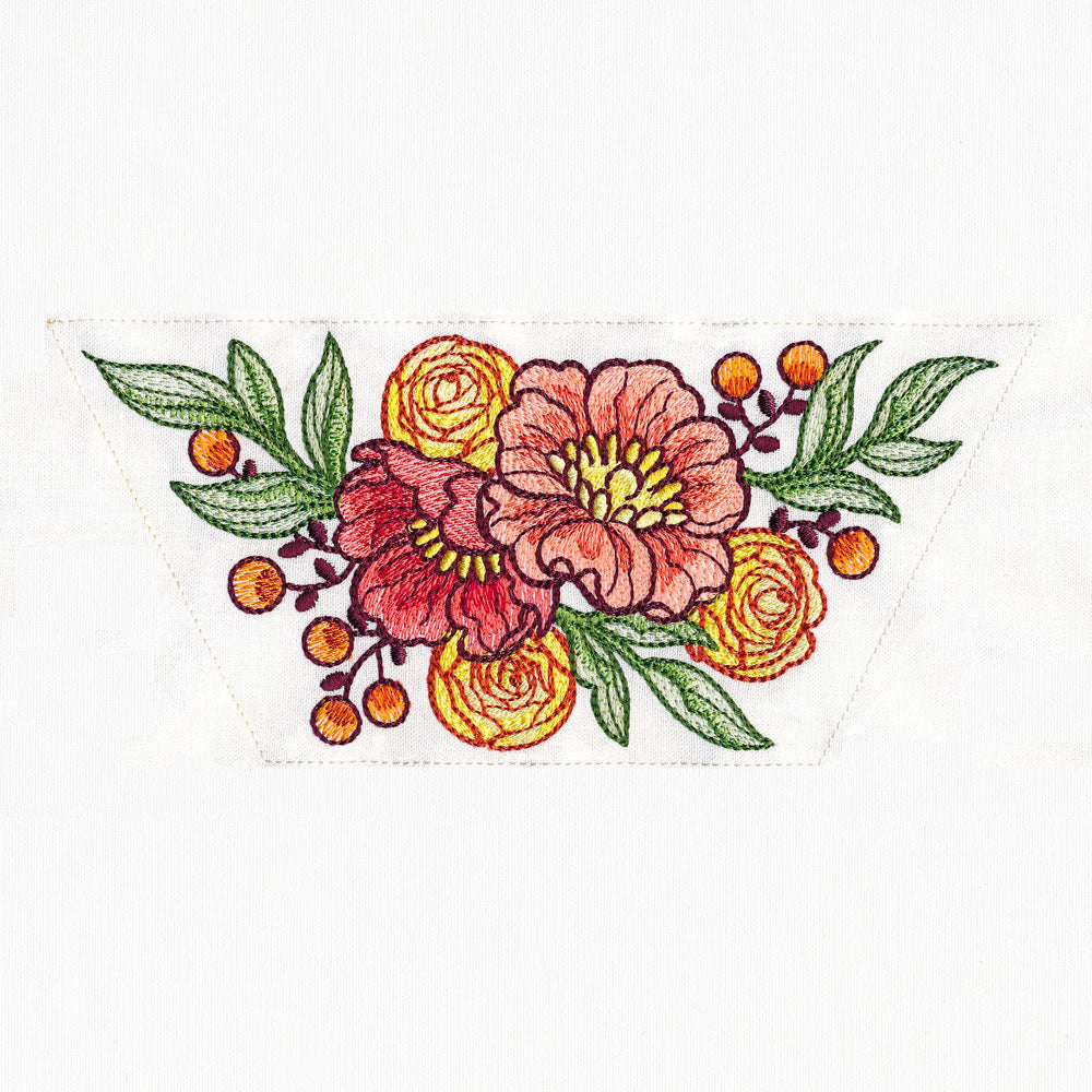 Autumn Blooms Hexagon Pocket Potholder