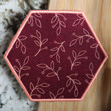 Autumn Blooms Hexagon Coaster