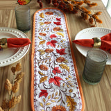 Autumn Floral & Leaves Table Runner Set