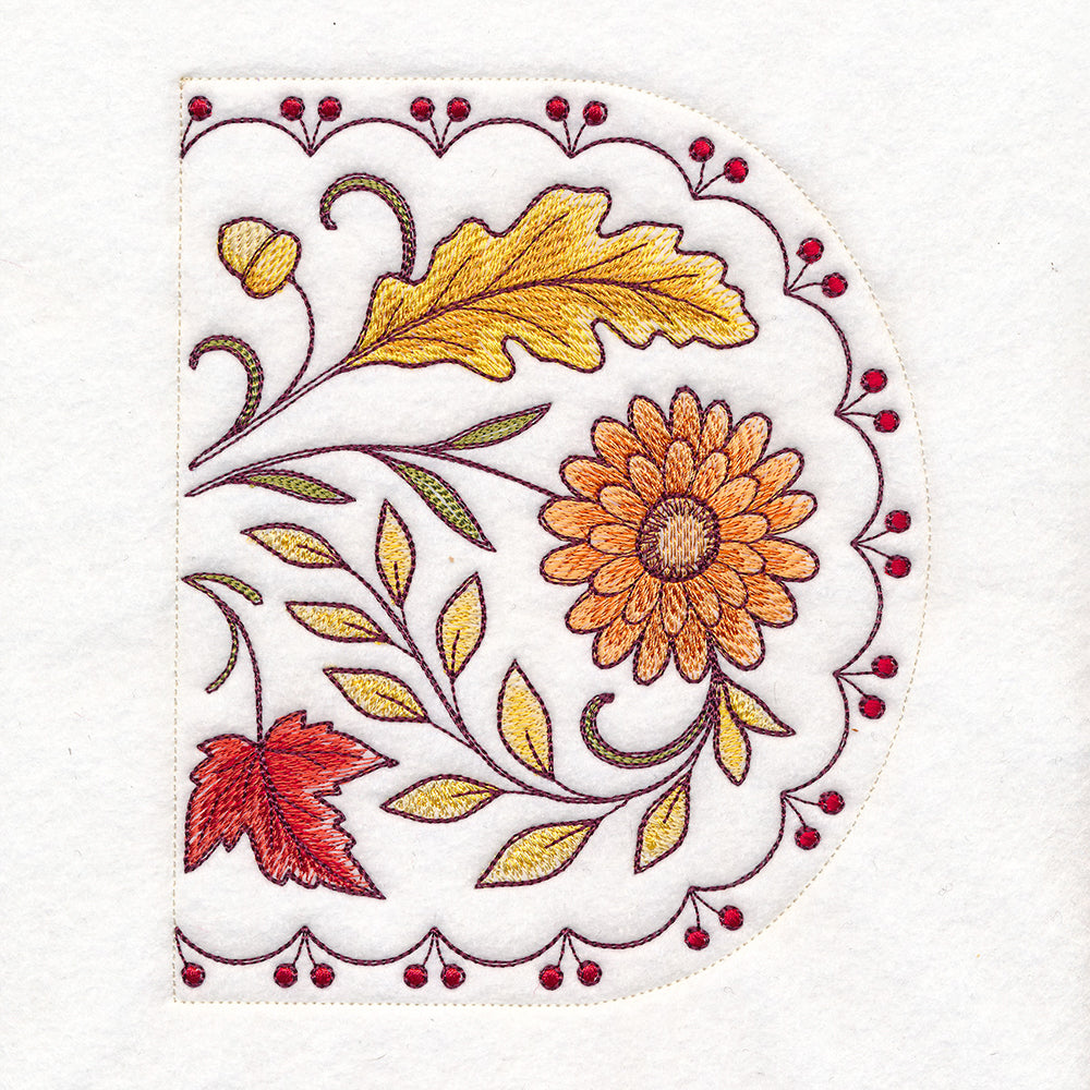 Autumn Floral & Leaves Table Runner Set