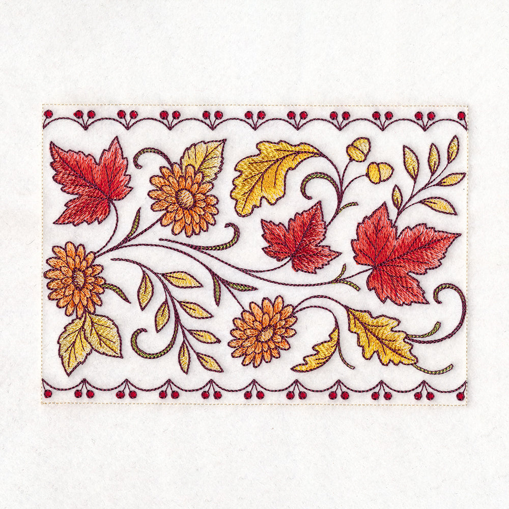 Autumn Floral & Leaves Table Runner Set