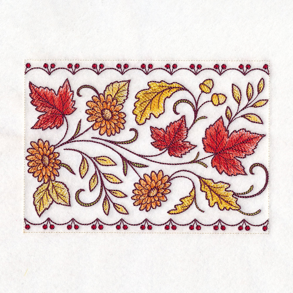 Autumn Floral & Leaves Table Runner Set