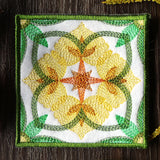 Leafy Color Theory Square Coaster (In-the-Hoop)