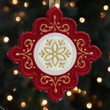 Heirloom Applique Christmas Diamond Ornament (In-the-Hoop)