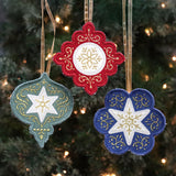 Heirloom Applique Christmas Flower Ornament (In-the-Hoop)