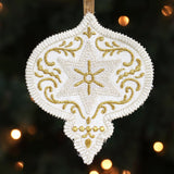 Heirloom Applique Christmas Ornament (In-the-hoop)