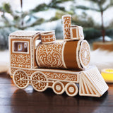 3D Christmas Gingerbread Train Engine (In-the-Hoop)