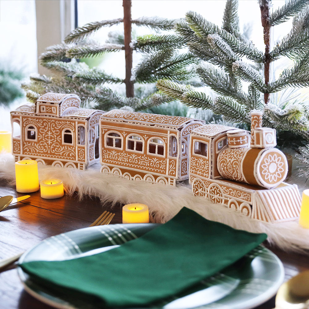 3D Christmas Gingerbread Train Caboose (In-the-Hoop)