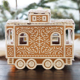 3D Christmas Gingerbread Train Caboose (In-the-Hoop)