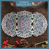 Floral Lace Edge Table Center (In-the-Hoop)