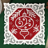 Lace Edge Christmas Coaster - Ornament (In-the-Hoop)