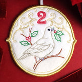 Regal 12 Days of Christmas - Two Turtle Doves Ornament (In-the-Hoop)