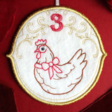 Regal 12 Days of Christmas - Three French Hens Ornament (In-the-Hoop)