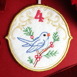 Regal 12 Days of Christmas - Four Calling Birds Ornament (In-the-Hoop)