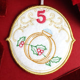 Regal 12 Days of Christmas - Five Golden Rings Ornament (In-the-Hoop)