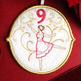Regal 12 Days of Christmas - Nine Ladies Dancing Ornament (In-the-Hoop)