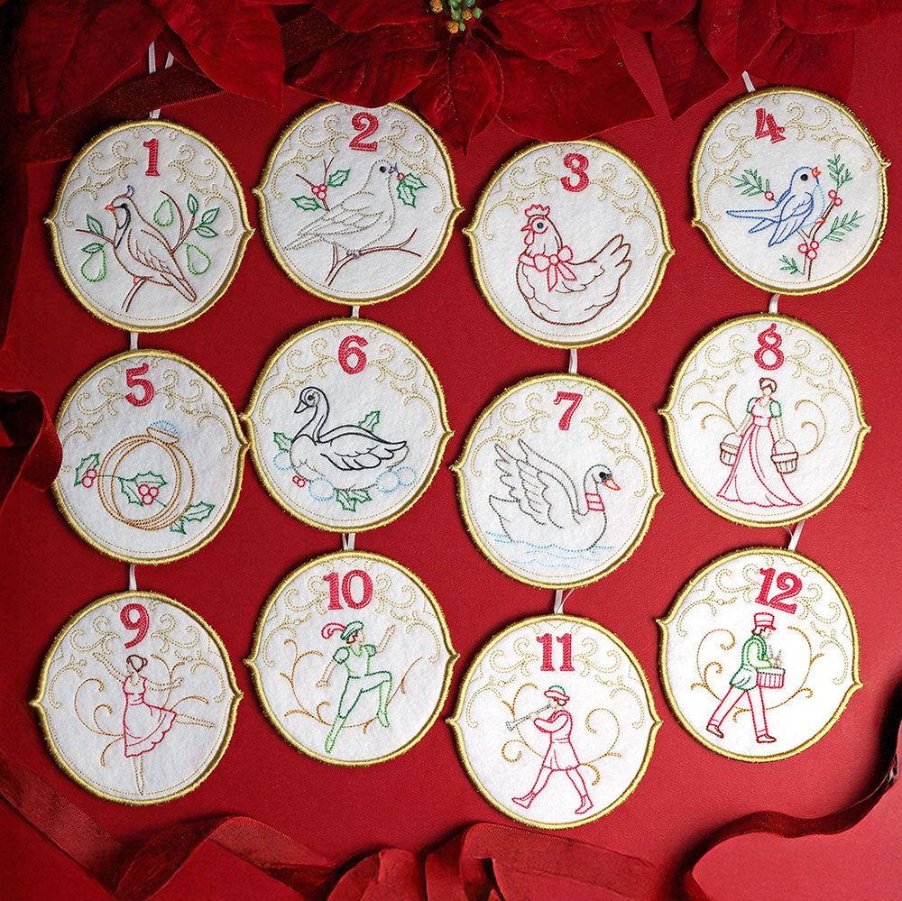 Regal 12 Days of Christmas - Ten Lords-A-Leaping Ornament (In-the-Hoop)