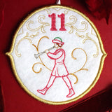 Regal 12 Days of Christmas - Eleven Pipers Piping Ornament (In-the-Hoop)