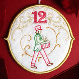 Regal 12 Days of Christmas - Twelve Drummers Drumming Ornament (In-the-Hoop)