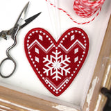 Primitive Nordic Heart Ornament (In-the-Hoop)