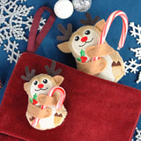 Reindeer Candy Cane Holder Stuffie (In-the-Hoop)