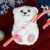 Polar Bear Candy Cane Holder Stuffie (In-the-Hoop)
