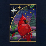 Christmas Night Cardinals Panel Scene