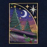 Christmas Night Cardinals Panel Scene