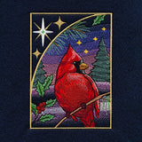 Christmas Night Cardinals Panel Scene