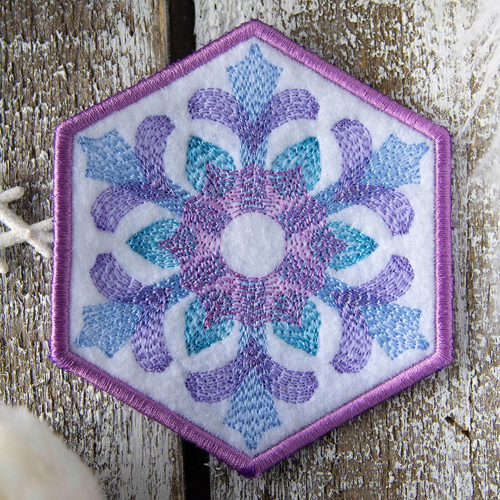 Color Theory Snowflake 1 Coaster (In-the-Hoop)