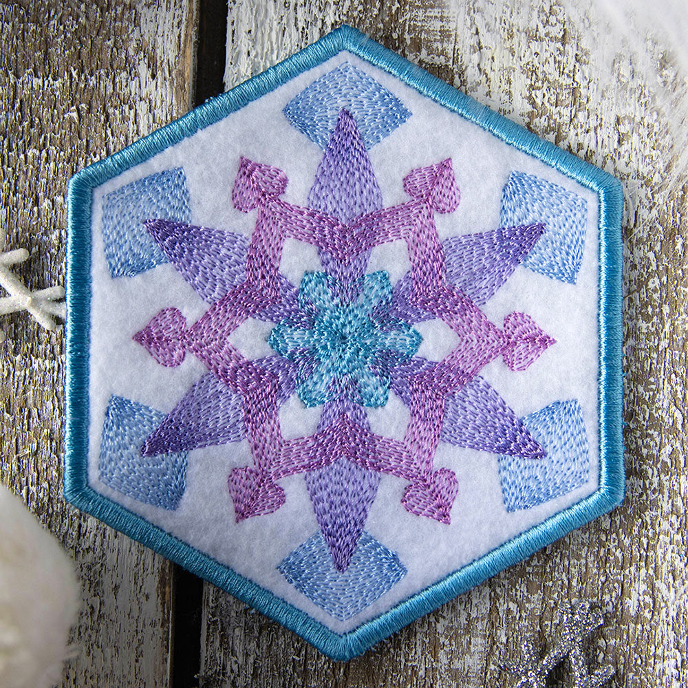Color Theory Snowflake 3 Coaster (In-the-Hoop)