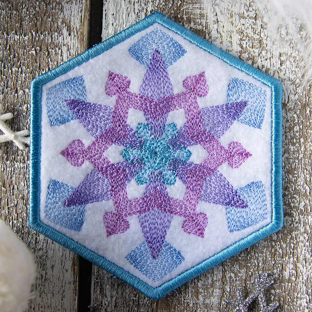 Color Theory Snowflake 3 Coaster (In-the-Hoop)