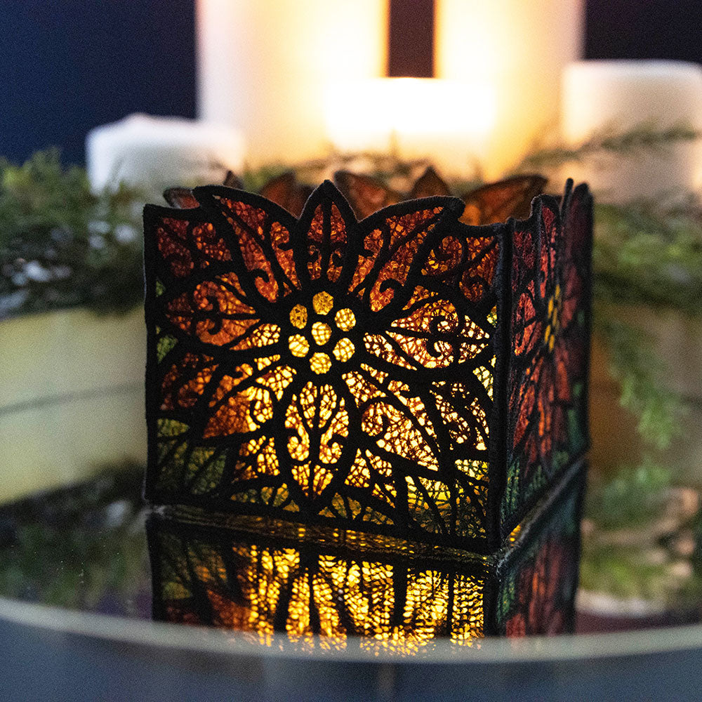 3D Poinsettia Lantern (Lace)